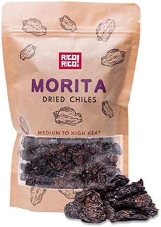 RICO RICO - Dried Chipotle Peppers (8 oz) - Premium Dried Chili Peppers for Mexican Recipes, Smokey Flavor, Chipotle Pepper Ideal for Adobo Sauce, Medium to High Heat, Packaged in Resealable Kraft Bag by RICO RICO