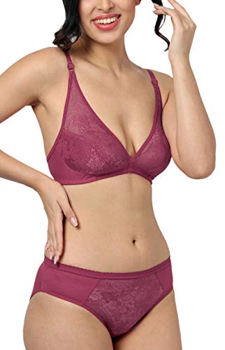 Image of StyFun Women Cotton Bra Panty Set, Non-Padded, Non-Wired, Sexy Lingerie for Honeymoon Lingerie Set for Women for Sexy hot Bra Panty Set for Women Combo Pack Color- Multi-Color Cup-B