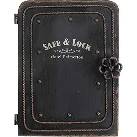 Kare Design Caja para llaves Safe, 31x13x24cm, negro, metal, caja de seguridad Cover