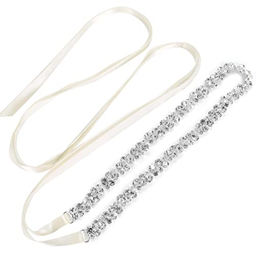 Disnace Strass Hochzeit Gürtel Kristall Braut Brautjungfer Schärpe Handgemachter Schmuckgürtel für Kleid Ballkleid Abendkleider Party Prom Frauen Zubehör Cover
