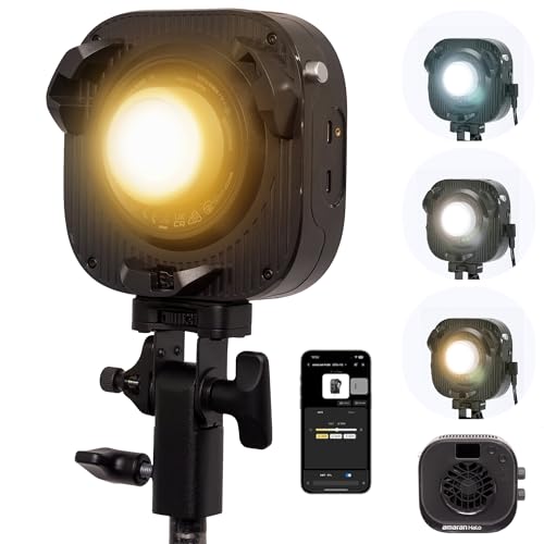 Amaran Halo 100X COB Led Video Light 100W Bi-Color 2700k-6500k 4 890 lux @ 1m (Bare) Ultra-Compact Travel Light USB-C PD Power App/NFC Control Bowens Mount for YouTube TikTok Studio (100 Watts)
