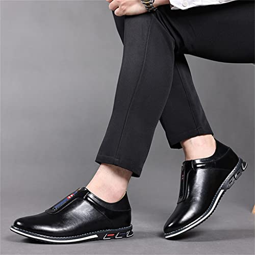 Veslexth Men Casual Business Loafers Lace-up Shoes Breathable Comfort Walking Fashion Driving Luxury Leather for Male Sneakers Work Office Dress Outdoor3