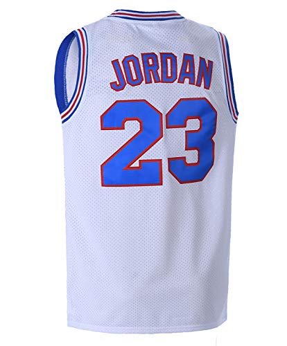 WELETION 23# Space Moive Jersey Mens Basketball Jersey White Size Medium