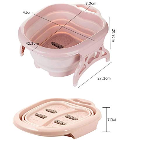 Spa de pies plegable Differeye con rodillos masajeadores rosa miniatura 5