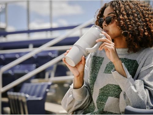 Image of STANLEY Quencher ProTour Flip Straw Tumbler with Leakproof Lid 40 oz | Built-In Straw and Handle | Cup Holder Compatible for Travel | Insulated Stainless Steel Cup | BPA-Free | Goldenrod Fade