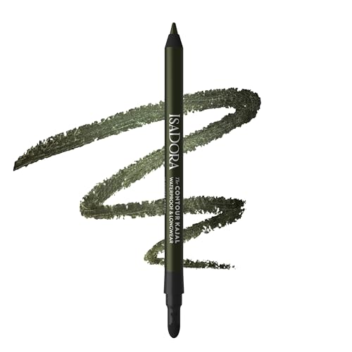 IsaDora Perfect Contour Kajal- Sujeción fuerte sin borrones - Lápiz de ojos negro ideal para ojos ahumados - altamente pigmentado e hipoalergénico - fácil aplicación - lápiz para delineador de ojos,