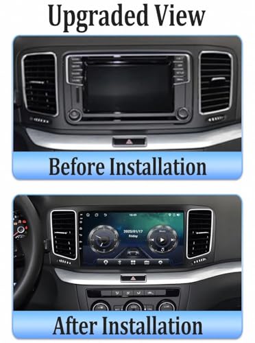 Car Play con pantalla táctil para viajes familiares en Volkswagen Sharan y Seat 2010-2022 2