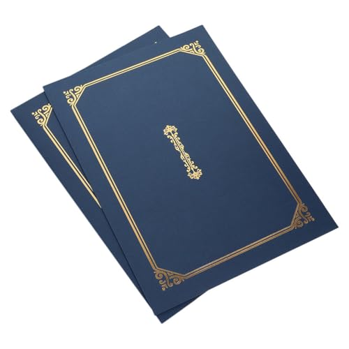 TEHAUX 2 Stücke Urkundenmappe Diploma A4 Karton Cover mit Formelle Zeugnismappe für Abschluss Auszeichnungen und Dokumentenschutz Zeugnisse & Zertifikate