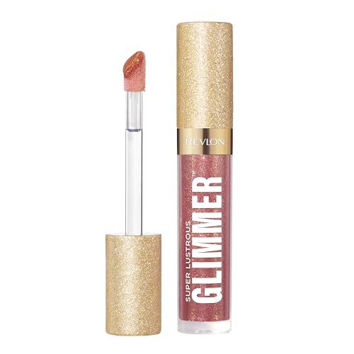REVLON Super Lustrous Glimmer Gloss, 005 Glazed Almond, 0.13 fl oz