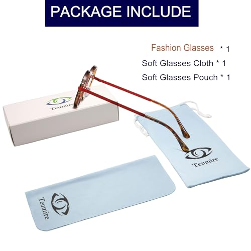 Image of Classic Round Glasses for men women Circle Blue Light Eyeglasses Hippie Style Non Prescription Eyewear