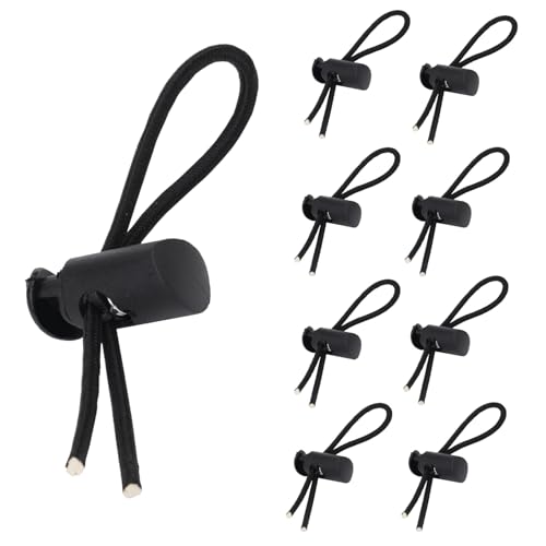 Gosknor 8pcs Bib Holder for Runners, Black Race Bib Toggles Clip Pins Boards Snaps Running Number Fasteners Belt for Marathons Essentials Accessories
