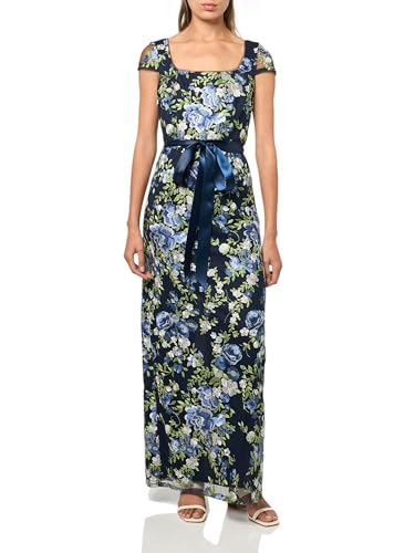 Adrianna Papell Women's Cascading Floral Column Gown