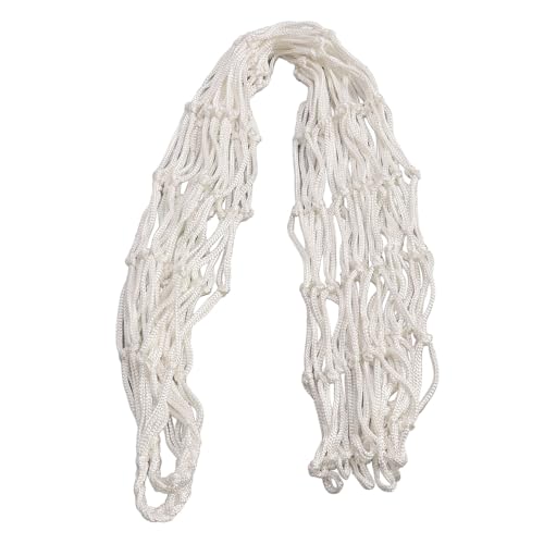 Yuecoom Basketball Carry Net, Sports Ball Carrying Net, Basketball Storage Net Bag, Portabl Sports Ball Net Bag, Accommodate 15 To 20 Basketballs, White Polyester