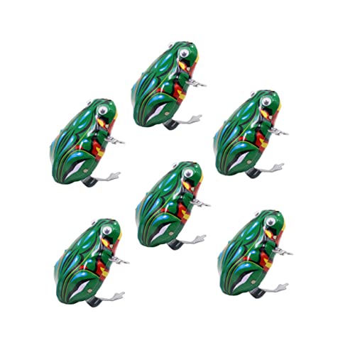 INOOMP Frogs for Boys and Girls Creative Iron Toys Wind-up Frog Venting Toys Educational Plaything for Boys Girls