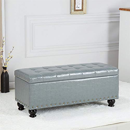Repose-pieds ottoman rectangulaire avec coussin et capacité charge 150kg