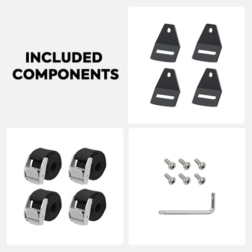 Image of ICECO Portable Fridge Tie Down Kit | For APL55 /VLPRO /JP PRO Fridges | Ensure your fridge at all times (Black)