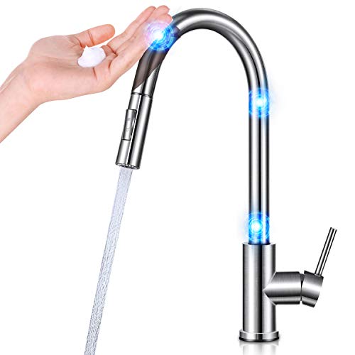 ❤ Crazy Deals Touch Kitchen Faucets with Pull Down Sprayer Stainless Steel Kitchen Sink Faucet with Pull Out Sprayer Single Handle Touch Activated Faucet ❤ Crazy Deals Touch Kitchen Faucets with Pull Down Sprayer Stainless Steel Kitchen Sink Faucet with Pull Out Sprayer Single Handle Touch Activated Faucet