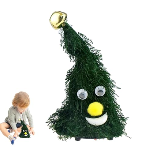 Dansande jultomtemössa – 90 g elektrisk huvudbonad med musik, animerade sångtillbehör, nya juldekorationer, rolig gungdekoration leksak | festlig festrekvisita