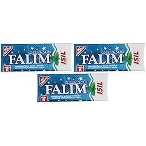 Falim Suikerloze Plain Gum met Carbonaat en munt aromatisch, 20 Pack, 100 Stuks Elk van Falim