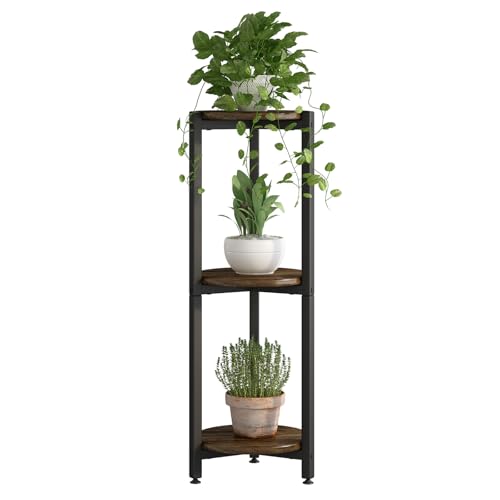 YIZAIJIA Plant Stand Indoor Corner Tall 3 Tier Metal Modern Flower Storage Plant Shelf Holder for...