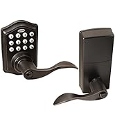 Honeywell Safes &amp; Door Locks - 8734401 Electronic Entry Lever Door Lock, Oil Rubbed Bronze, 6.5 x...