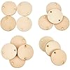 Lot De 100 étiquettes Rondes En Bois De 3,1 Cm Avec 2 Trous