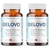 Gelenkkapseln mit Glucosamin - Gelenknahrung - Gelenknährstoffe mit Kollagen, Hyaluronsäure +500 Mikronährstoffe *Apotheken Qualität seit 25 Jahren* GELOVO