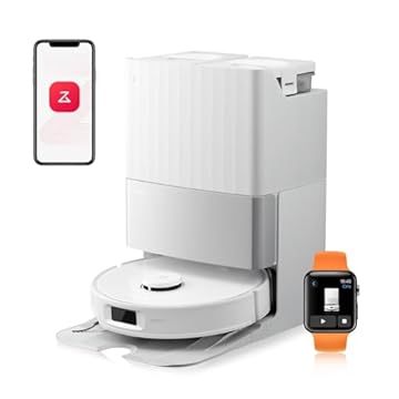 roborock Qrevo Edge S5A Robot Aspirapolvere e Lavapavimenti 18.500 Pa, zero grovigli, spazzola principale DuoDivide, spazzola laterale FlexiArm e Mocio, lavaggio ad acqua calda e autopulizia (Bianco)