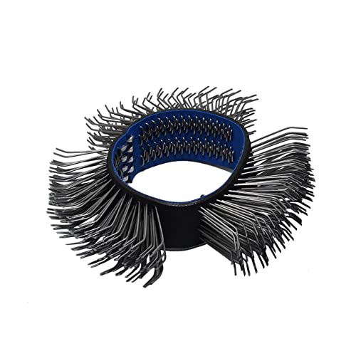 Image of Pneumatic Surface Removal Tool Accessories Wire Wheels Bent Tip Wire Thickness 0.7mm 4 inch 102 mm Diameter 3 /4 inch 19 mm Remove Rust Paint Wire Brush Surface Removal Metal Finishing Tool Parts