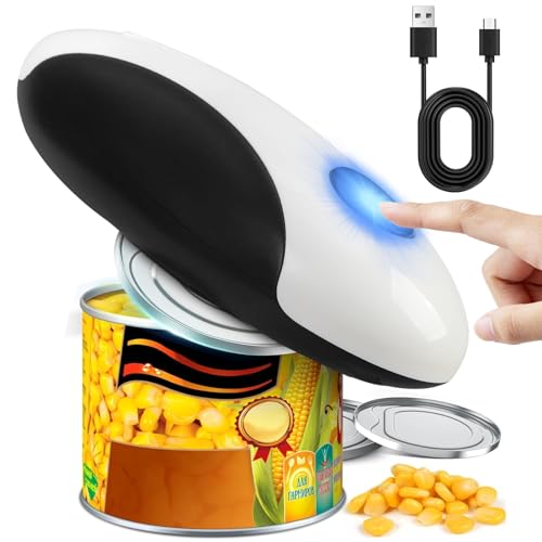 Pyxfeiiu Electric Can Opener,Auto Can Opener,One-Touch Can Opener,Smooth Edge,Hands Free,Food Safety,Automatic Kitchen Gadget,Battery Operated,Opens Almost Any Cans