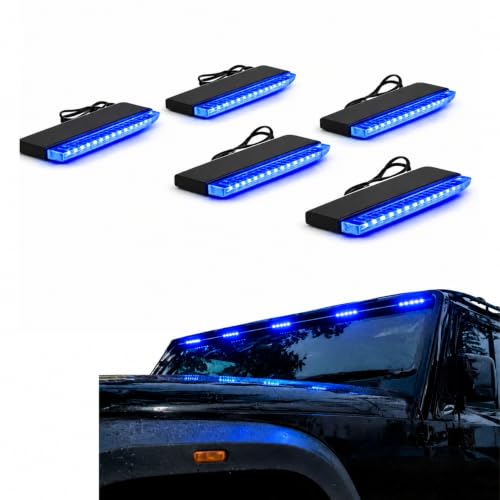 Image of UBH Roof Marker LED Lights For Cars, Trucks, Or Suv 4 X 4 Thar (UFO) (UFO Light 5 Blue)