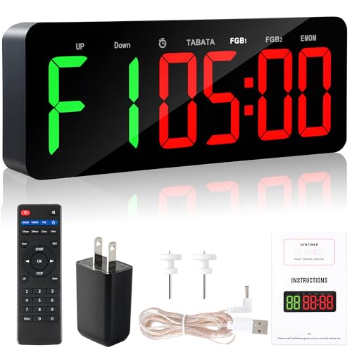 Faweskiy Upgraded Gym Timer Clock for Tabata/FBG/EMOM -...