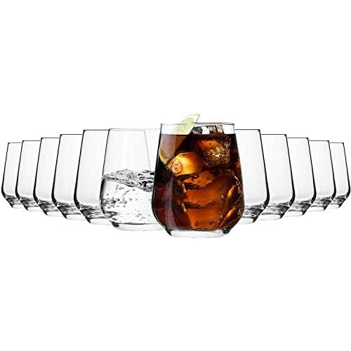 Krosno Verre à Eau Jus | Lot de 12 | 400 ML | Collection Splendour | Parfait la Maison, Les Restaurants, Les Fêtes | Lavable au Lave-vaisselle
