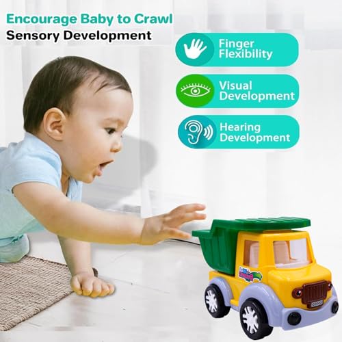 Image of ToyBharat Mini Dumper Friction Power Toy in Multicolour with Realistic Design for Kids Aged 1-6 Years. Safe, Non-Toxic, Battery-Free, Ideal for Indoor and Outdoor Play.