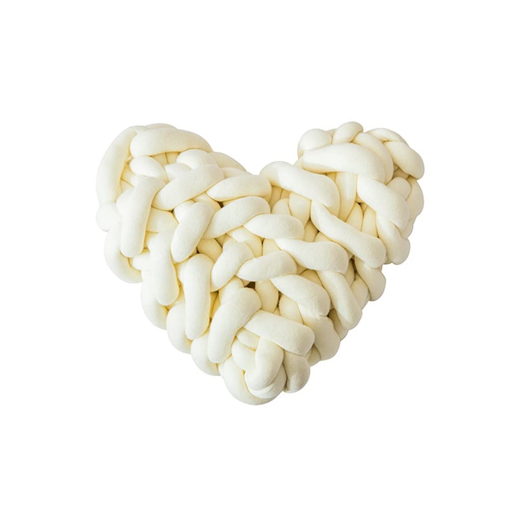 Oreiller de nœud en forme de coeur fait main rose pastel coussin décoratif lit salon