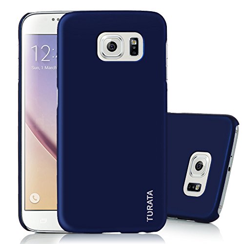 S6 Case, Galaxy S6 Case - TURATA [Slim Fit] Premium Coated Non Slip Surface [Navy] Four Layer Paint Designed Hard Case for Samsung Galaxy S6 G9200 - Navy