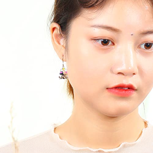 Enamel Cute Frog Titanium Drop Dangle Earrings For Girls Sensitive Ear, Lovely Animal Earrings Charms White Gold Plated, Fashion Hypoallergenic Earring Jewelry Gifts For Women #TOP1