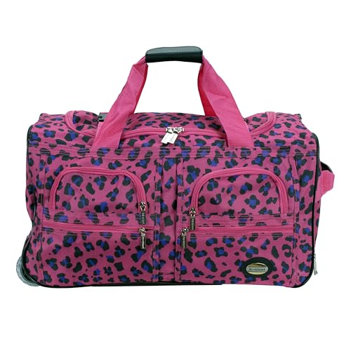 Image of Rockland Rolling Duffel Bag, Black, 22 inch