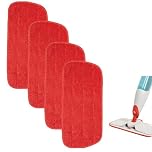 4 Pack Microfiber Reusable Replacement Mop Refill Mop Pads Compatile with OXO Good Grips Spray Mop,Dry ＆ Wet Mopping Cloth Refills for Floor Cleaning (Mop is Not Included) (4 Pack)