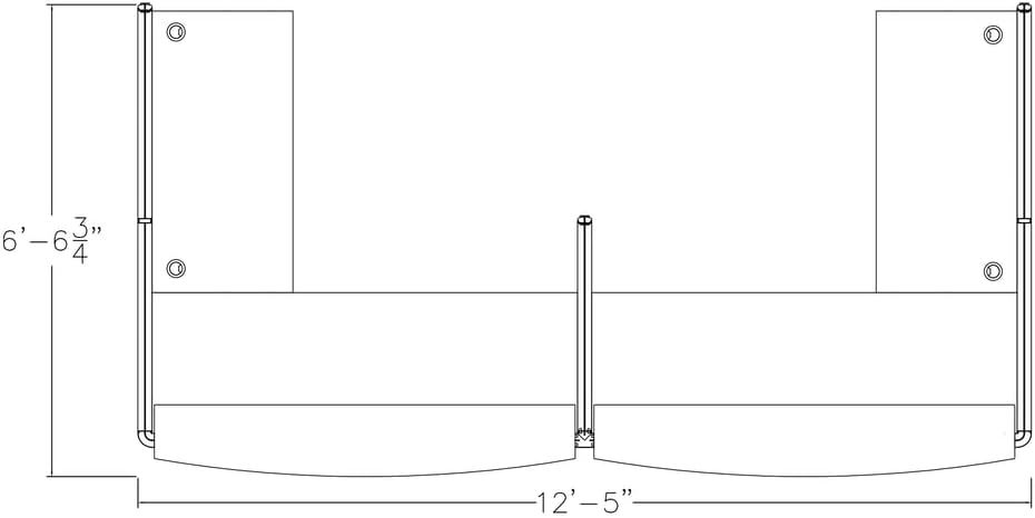 U-Shaped Reception Desk | 2 Workstations with Storage | Transaction Counter | Emerald Cubicle Collection | 6x12x39"H | Light Gray : Office Products