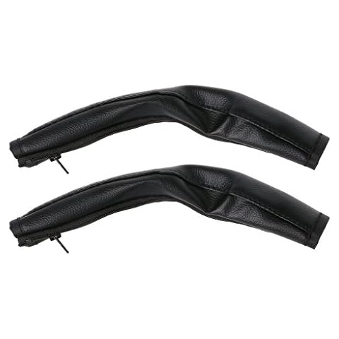 Oilmal Baby Stroller Armrest Protective Cover, 2Pieces/set Pram Stroller Handle PU Leather Baby Stroller Armrest Protective Case Armrest Covers Baby Stroller Accessories Cover