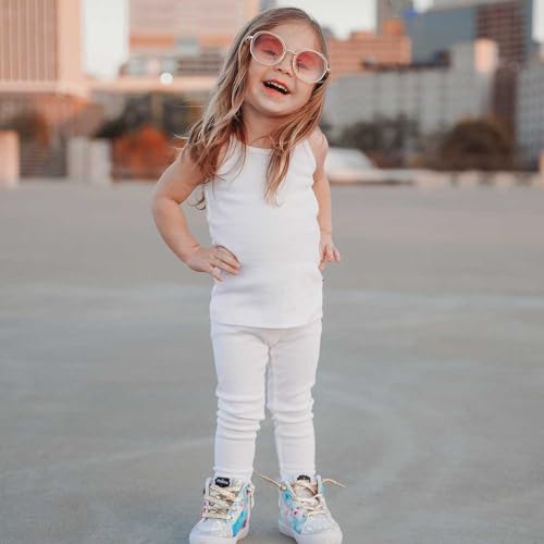 City Threads Baby Girls' Organic Cotton Leggings Solid for School Uniform Under Skirts4