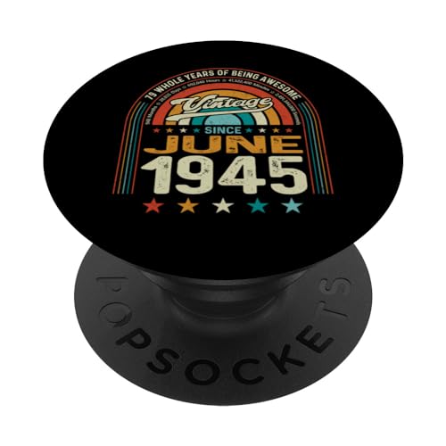 79 cumpleaños arte 79 años de ser impresionante nacido en junio de 1945 PopSockets PopGrip Intercambiable