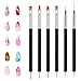 Set di Pennelli per Nail Art – 6 Pennelli a Doppia Estremità (12 Funzioni) per Linee, Dettagli, Fiori, Punti, e Altri Motivi – Set Professionale per Nail Art, Gel e Decorazioni per Unghie immagine