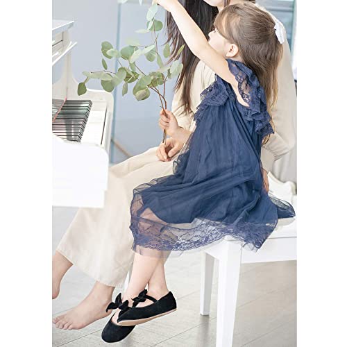 Kiderence Toddler Girl Shoe School Party Girls Flat Flower Girl Mary Jane Dress Shoes Black 10M #TOP2