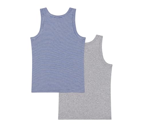 Petit Bateau Children's Stripy Cotton Tank Tops - 2-Pack Sizes 2-142