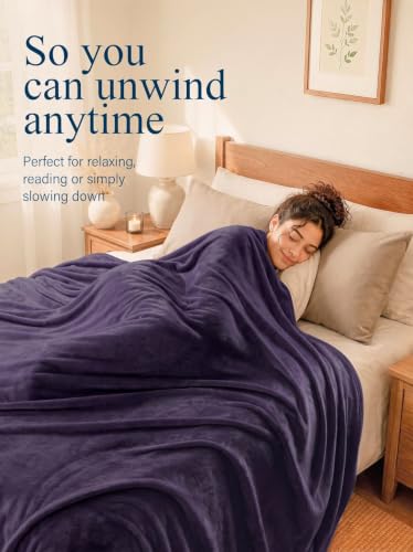 Image of Utopia Bedding Ultra Soft Fleece Bed Blanket Twin Size Purple (60x80 Inch)