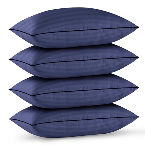GOHOME Pillows King Size Set of 4 - Bed Pillows for Sleeping 4 Pack, Cooling Supportive Hotel Pillows with Premium Soft Down Alternative Fill for Side Stomach and Back Sleepers