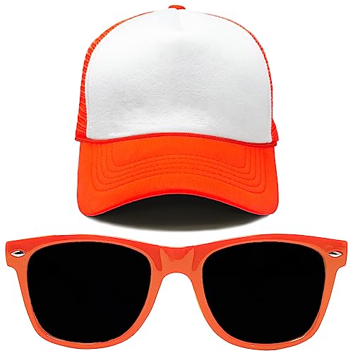 Image of Funky Junque Foam Trucker Hat, Trucker Hats for Women & Men - Blank Adjustable Snapback Mesh Back Baseball Cap