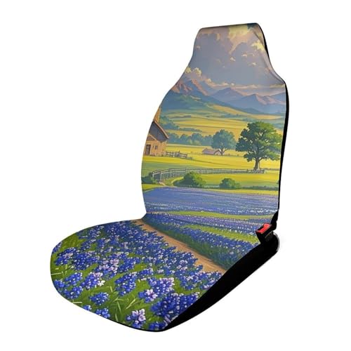 Housse de siège de voiture universelle Texas Bluebonnets pour auto et SUV